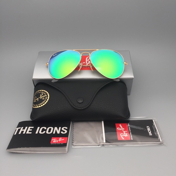 Ray-Ban Accessories - Ray-Ban 3025 112/19 Green Lenses Gold Metal Frame